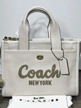 Coach Cargo Tote Bag 26 in Chalk Leather CAM66 NWT